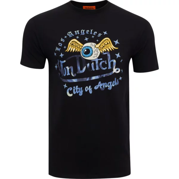 CITY OF ANGELS BLUE ON BLACK SS TEE