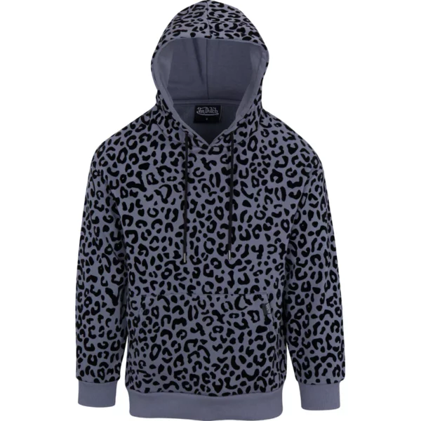 Von Dutch Blueberry Cheetah Print Hoodie