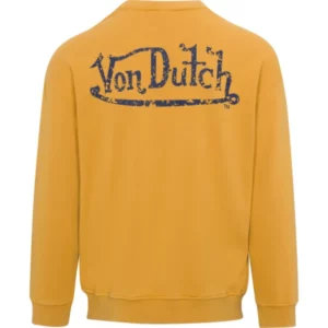 Von Dutch Mustard French Terry Crew Neck Sweater